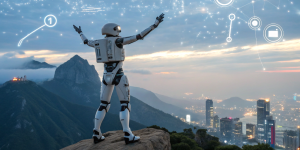 a-futuristic-white-robot-from-back--standing-on-a- (1)